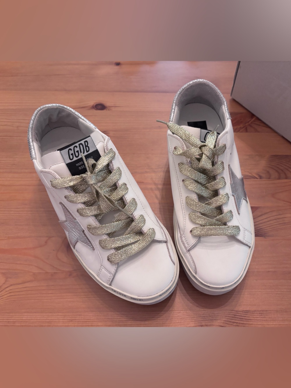 Golden Goose Hi Star with star and metallic silver heel - Picture 2 of 12